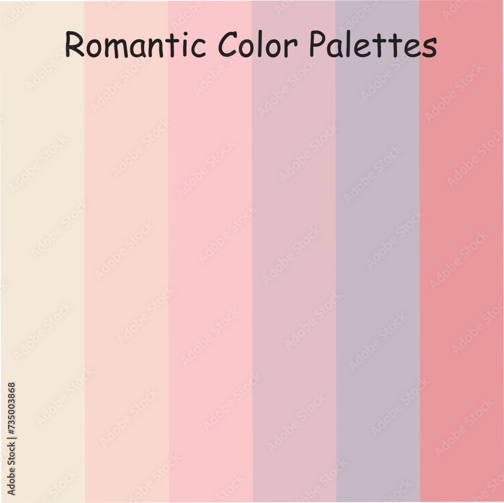 Romantic color palette Abstract Colored Palette Guide