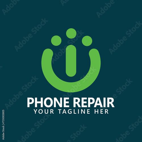 phone repair logo design