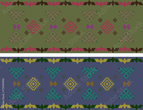 ethnic pattern culture seamless , fabric textile design art illustration colorful aztec