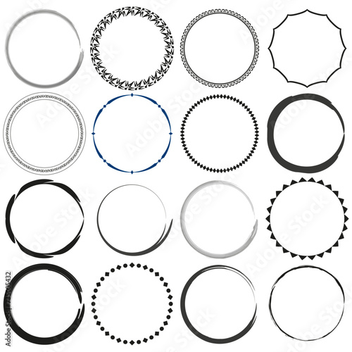 Grunge vector circles. Vector illustration. EPS 10.