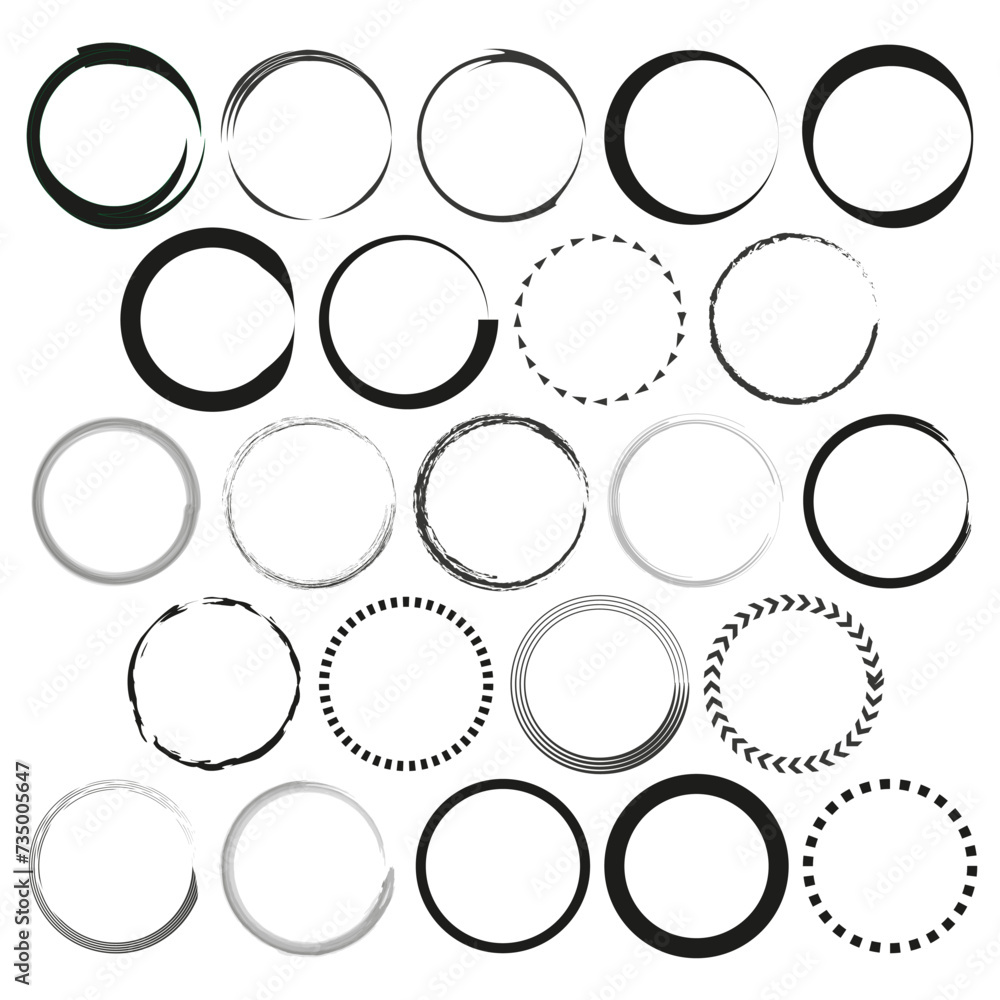 Grunge vector circles. Vector illustration. EPS 10. Grunge vector circles. Vector illustration. EPS 10.