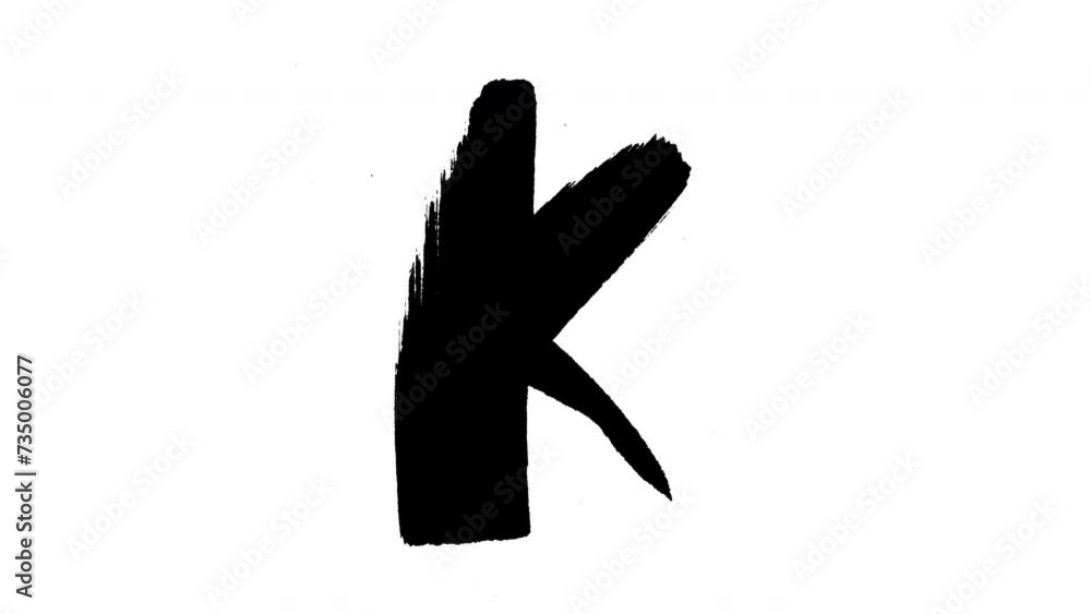 The Letter K of English Alphabet Drawn with a Black Marker The Letter K of English Alphabet Drawn with a Black Marker