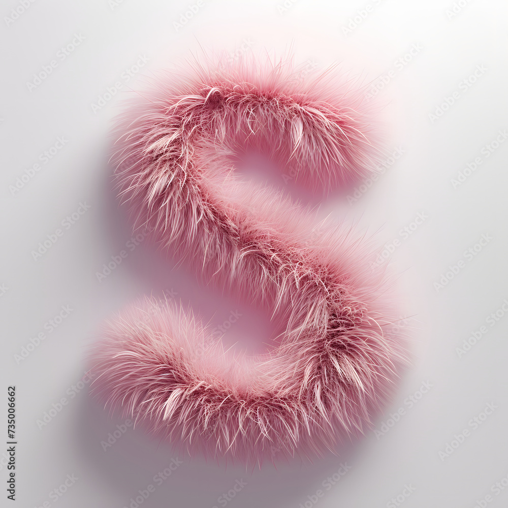letter Z made from a faux pink fur ball letter Z made from a faux pink fur ball