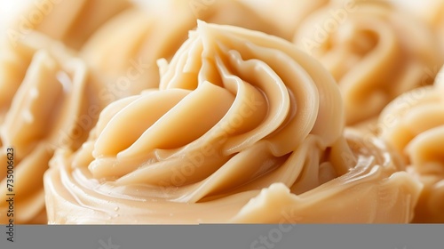 Smooth and tantalizing swirls of liquid caramel toffee on a delectable confectionery background