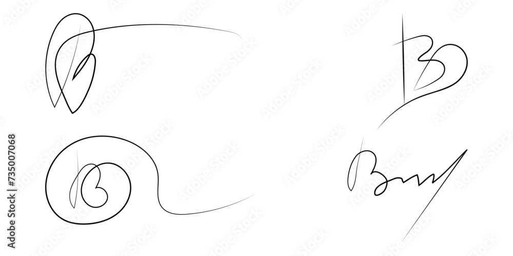 Fictitious handwritten signature isolated on white background Fictitious handwritten signature isolated on white background