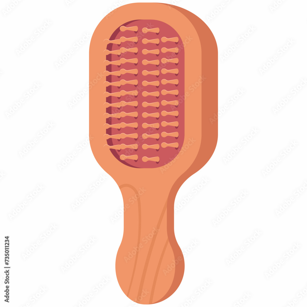 Organic hair comb vector cartoon illustration isolated on a white background. Organic hair comb vector cartoon illustration isolated on a white background.