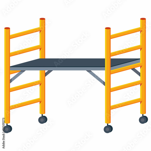 Scaffolding vector cartoon illustration isolated on a white background.