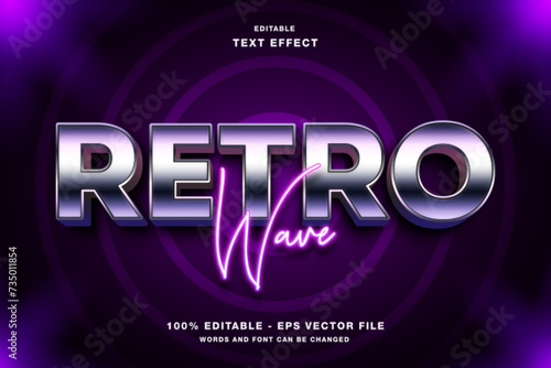 Retro Wave Editable Text Effect