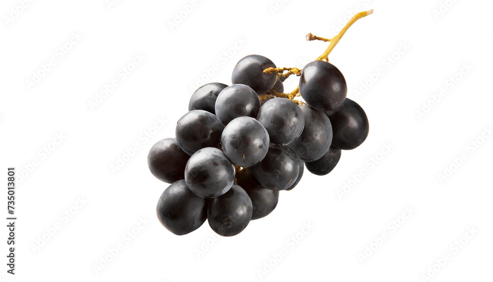 Bunch of black grapes isolated on transparent background. Bunch of black grapes isolated on transparent background.