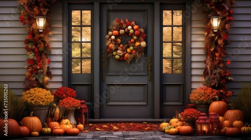 mistletoe holiday front door