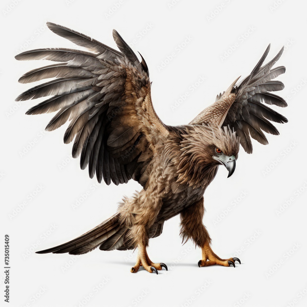 Obraz premium Griffon bird on a white background