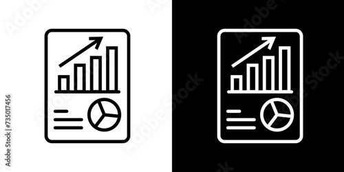 Trends, share, growth, size, market analysis Icon