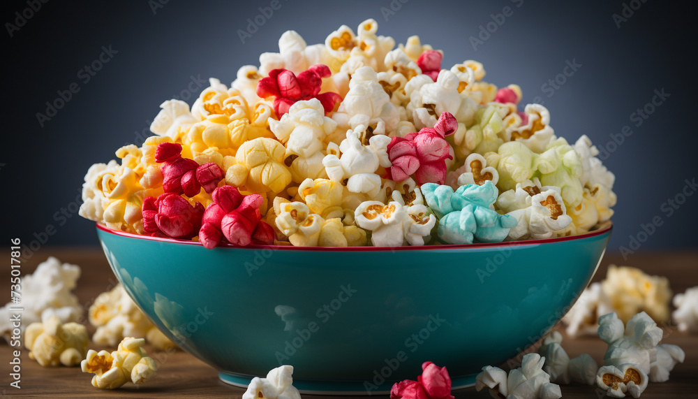 Freshness and indulgence in a bowl of sweet gourmet candy generated by AI Freshness and indulgence in a bowl of sweet gourmet candy generated by AI