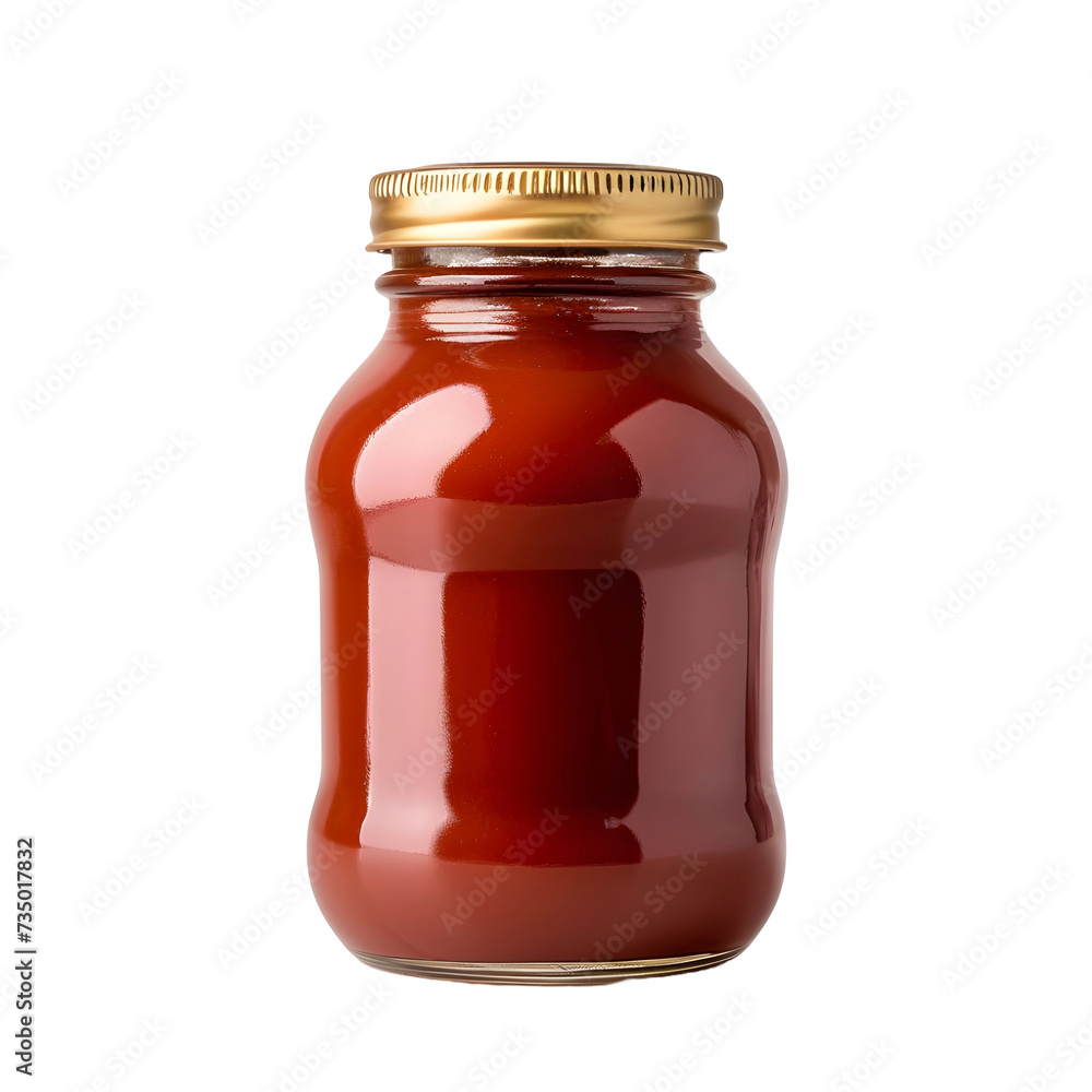 Empty mockup of tomato sauce jar isolated on transparent or white background, png Empty mockup of tomato sauce jar isolated on transparent or white background, png