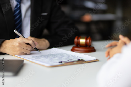 Signing a legal contract agreement. Lawyer, Legal Counsel and Legal Justice