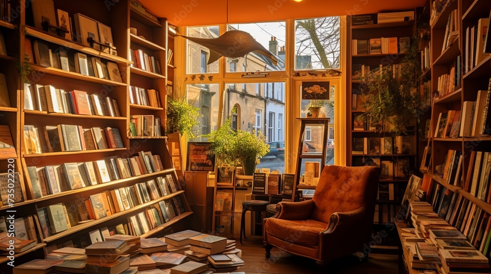 A Room Filled With Books Next to a Window A Room Filled With Books Next to a Window