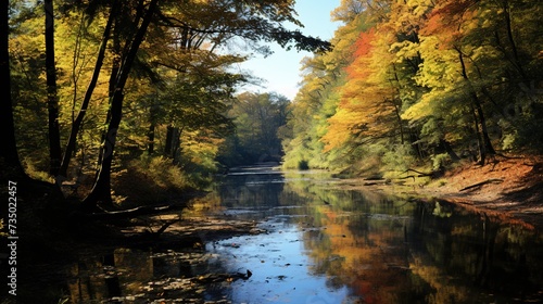 slow autumn river