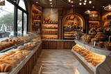 The interior of a bakery and a store. 3d illustration