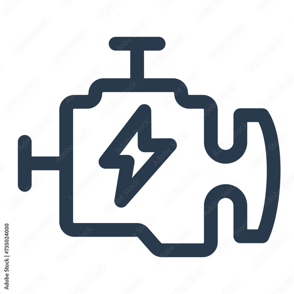 Powerful Engine Performance Components Vector Icon Illustration Powerful Engine Performance Components Vector Icon Illustration
