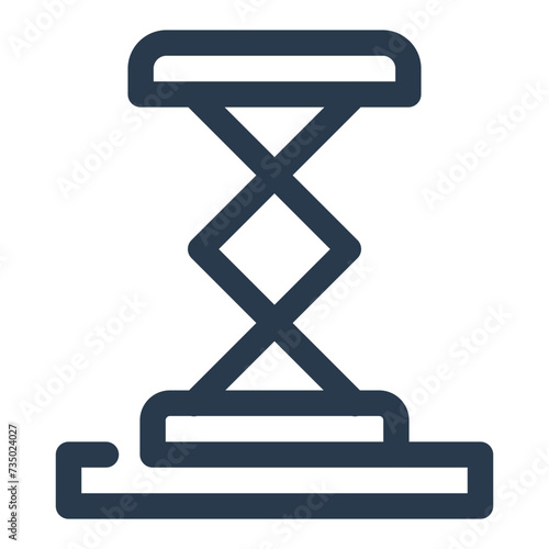 Reliable Jack Stand for Vehicle Support Vector Icon Illustration