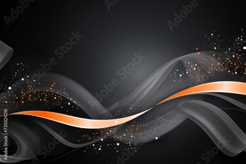 Abstract background with grey, black and orange waves for health awareness, Infectious Diseases photo