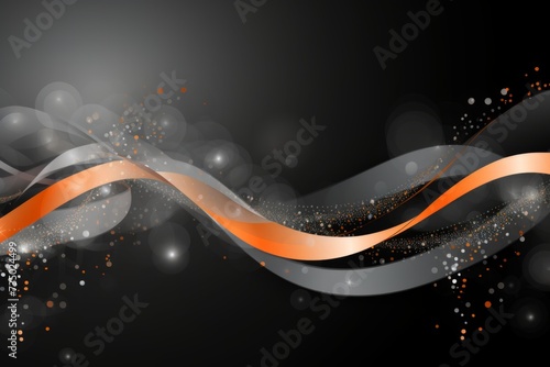 Abstract background with grey, black and orange waves for health awareness, Renal and Urologic Issues photo