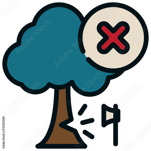 tree incorrect prohibit filled outline