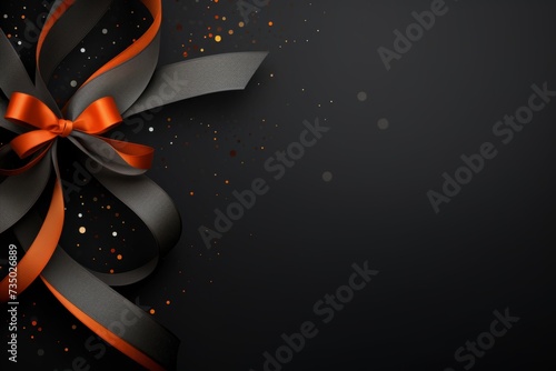 Abstract background with grey, black and orange waves for health awareness, Metabolic and Endocrine Challenges

 photo