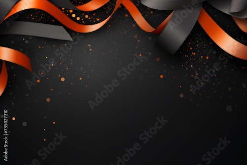 abstract background cancer awareness day with grey, orange and black photo