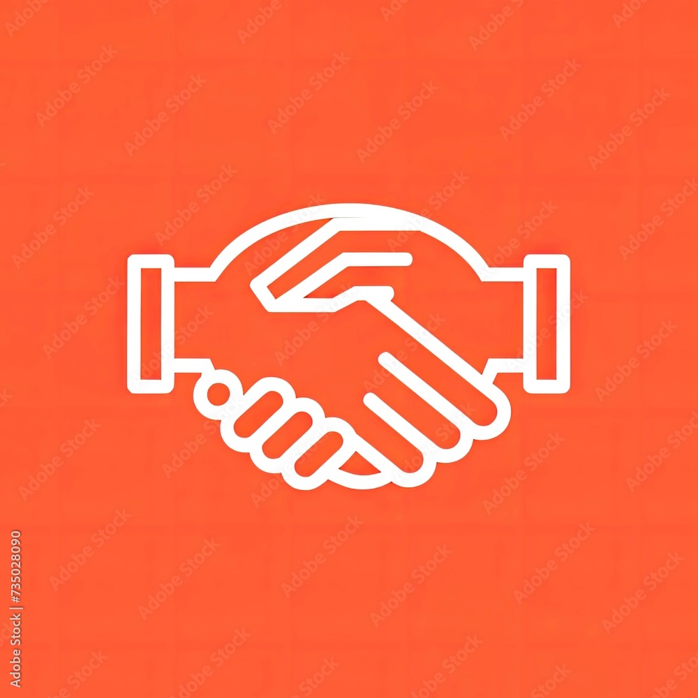 Illustration of shaking hands, indicating an agreement Illustration of shaking hands, indicating an agreement
