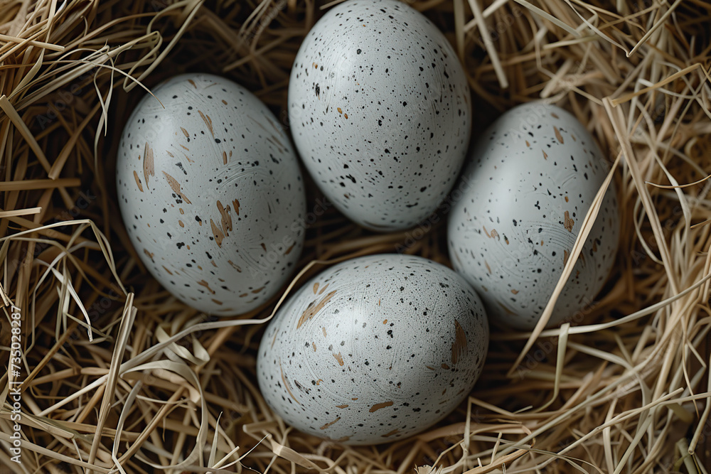 Obraz premium Easter eggs in the grass