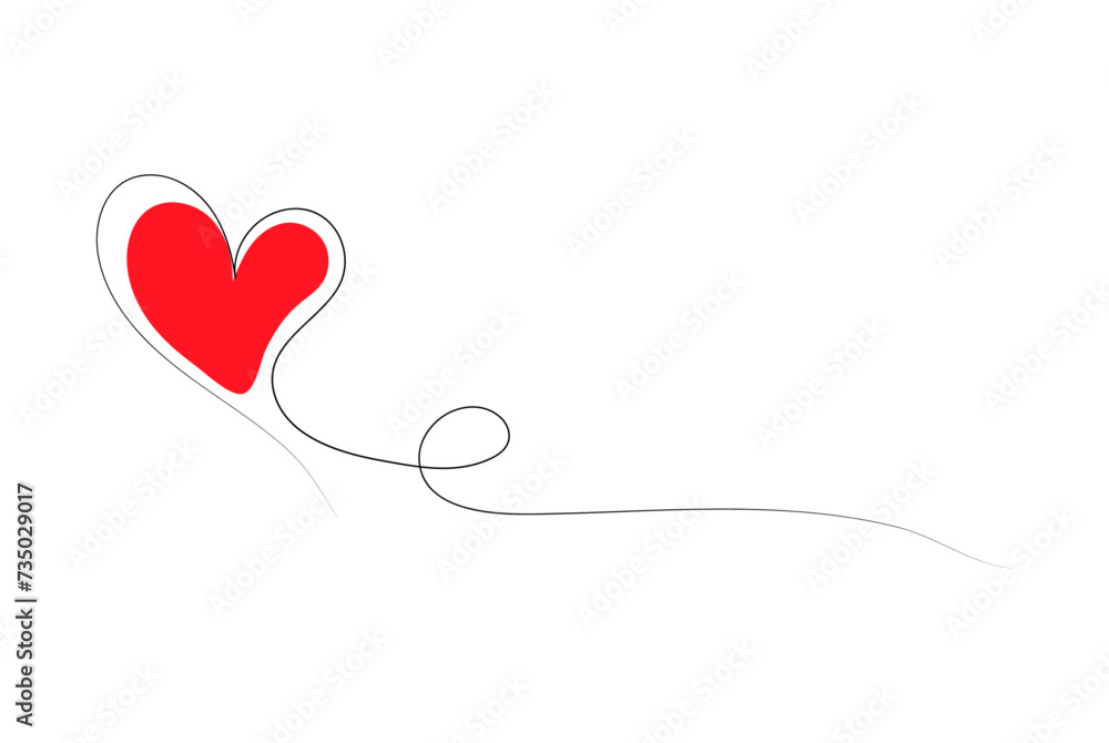Line heart drawing Line heart drawing
