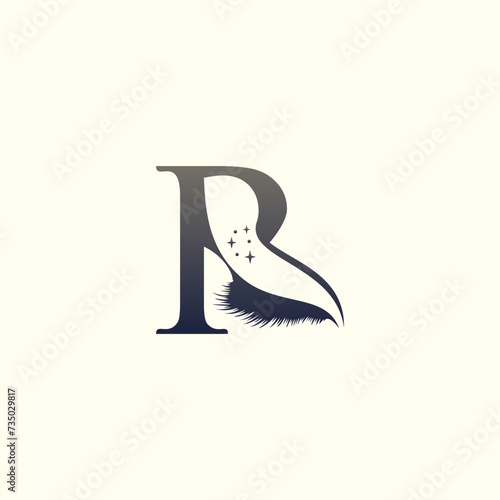 Eyelashes logo design vector for business beauty
