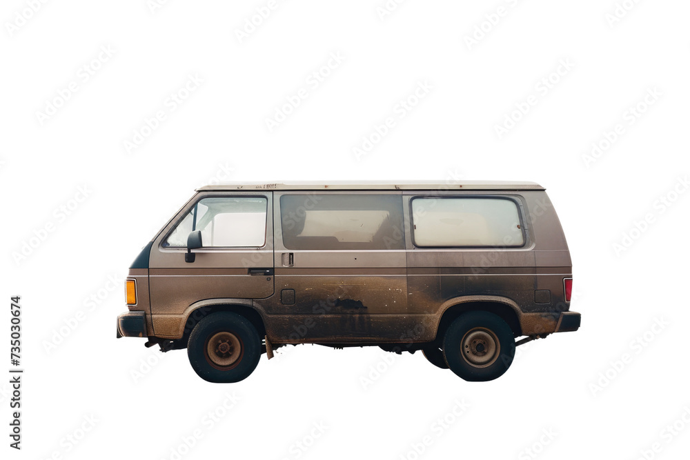 Compact Minivan for Urban Adventures on Transparent Background, PNG