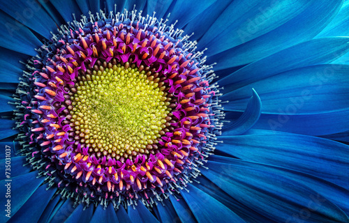 Fototapeta Naklejka Na Ścianę i Meble -   Gerbera flower close up. Macro photography. Card Gerbera Flower. Natural romantic conceptual floral Macro background.