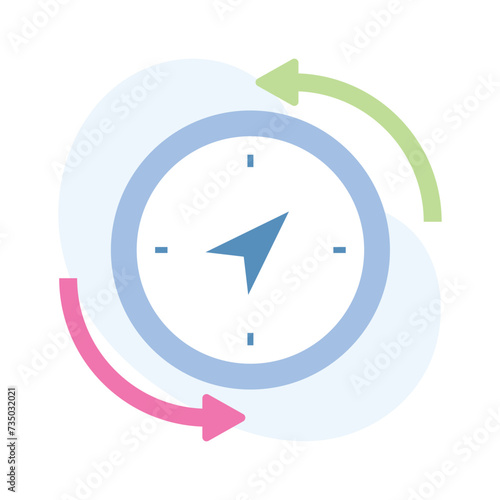 Cartography, geolocation, navigation, position finding flat icon in trendy style
