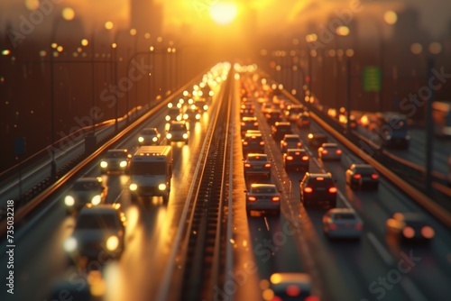 driving to work on highways problem in progress.