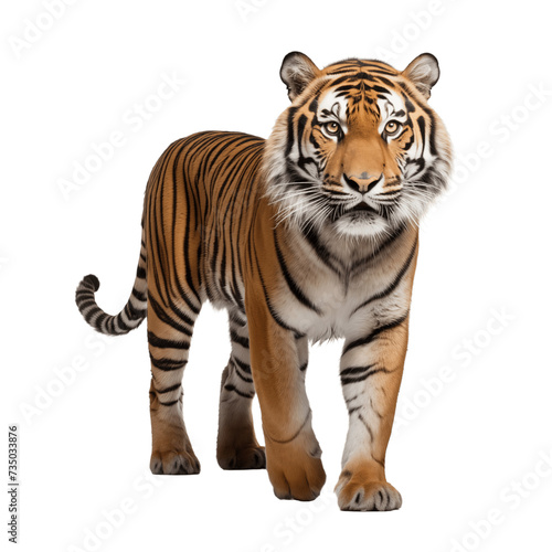 Amur wild tiger isolated image