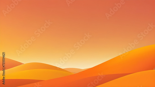 flat soft orange color background wallpaper ultra theme background. abstract orange background with waves © Mohana