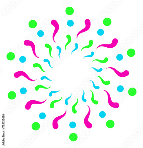 Colorful firework burst. Holiday party celebration icon