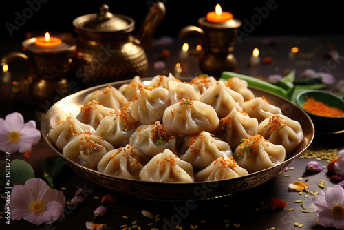 The food of the Holi the Festival is sweet dumplings that families prepare at home, made from dry fruits, suji and sweet khoa, photo