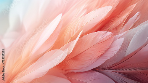 Soft and tactile qualities of feather textures  a contemporary color scheme and artistic elements for an imaginative and visually pleasing background Ai Generative