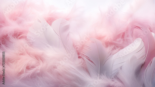 The softness of feather textures, gentle gradients and artistic elements for a delicate and elegant background Ai Generative