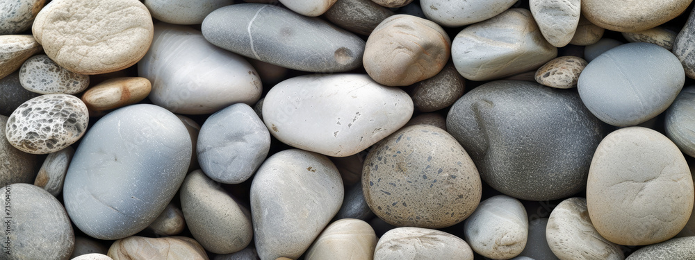 Smooth grey stones in monochrome palette.
Smooth grey stones in monochrome palette.
