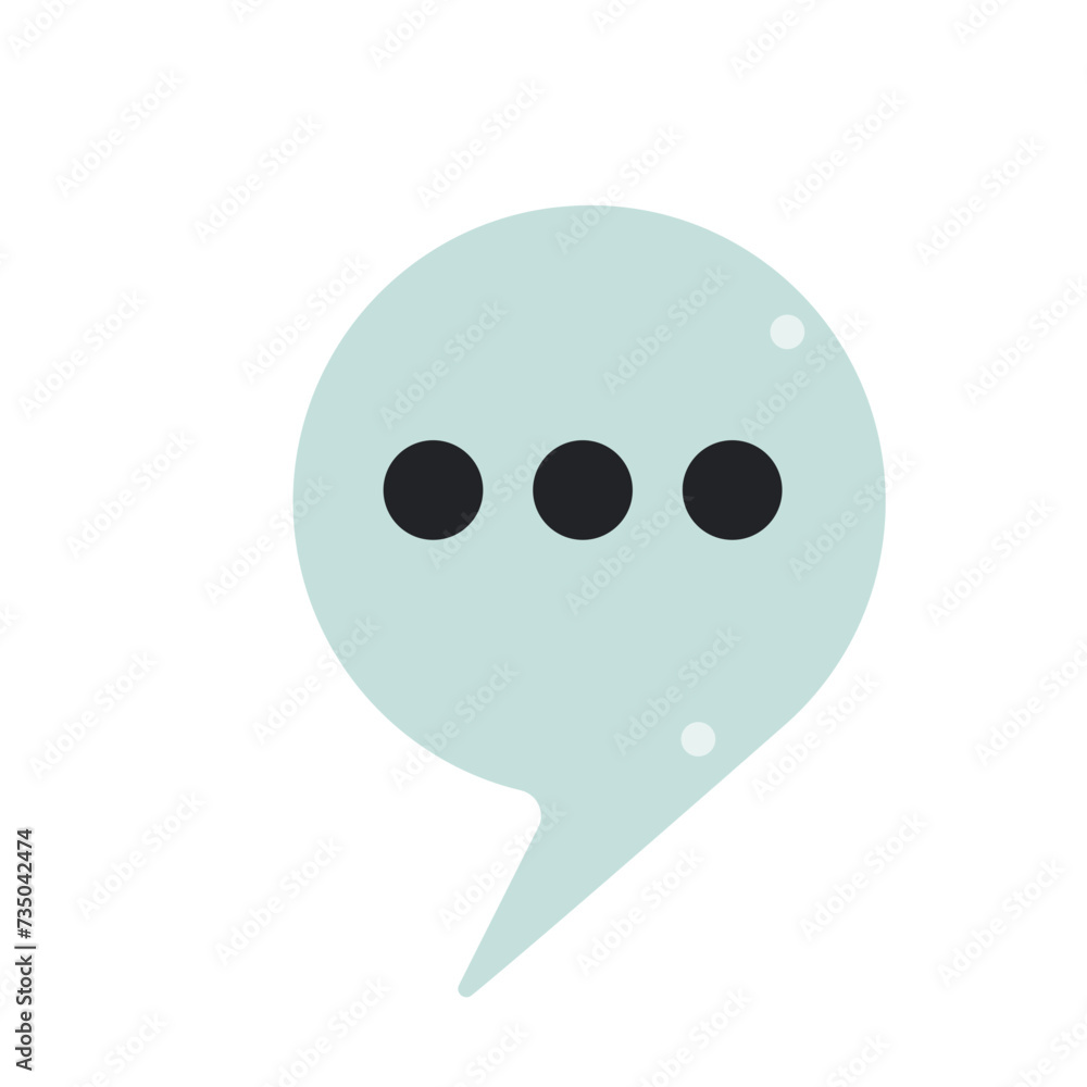 Fototapeta premium speech bubble message icon vector illustration design graphic flat style 