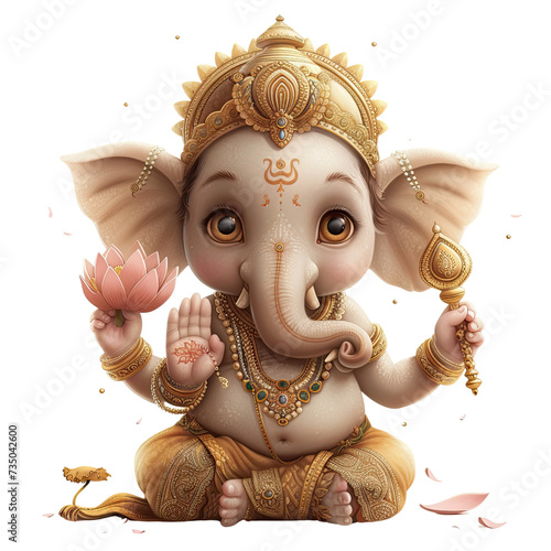 Baby Ganesha watercolor Clipart PNG High quality , Cute Ganesh illustration, royal elephant bundle photo