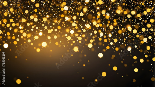  An image of golden sparkling lights against a festive background, creating a shimmering and radiant atmosphere suitable for an ultra theme wallpaper. background with bokeh
