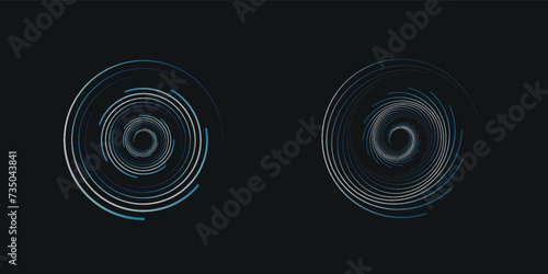 Spiral sound wave rhythm line dynamic abstract vector background