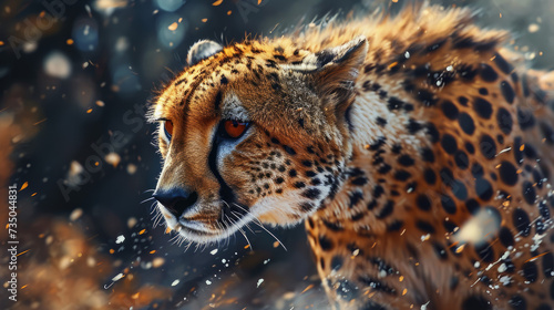 close up of a cheetah