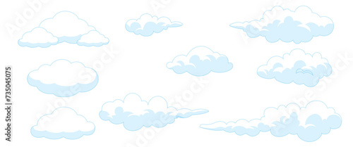 set of clouds vector illustration 